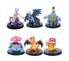 Pokemon 6pcs Set with base 6-8cm