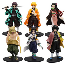 Demon Slayer Anime 6pcs Character Set Action Figure-15cm