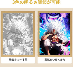 Luffy Gear 5 One Piece Anime Led Light Frame 18×23 (Direct USB Plugin)