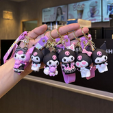 Kuromi Cartoon 3D Keychain (12pcs Packet)