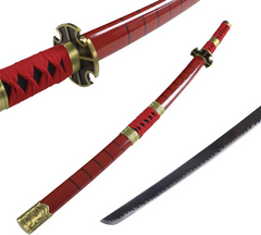 Red Sandai Kiketsu Zoro One piece Anime wooden Katana 104cm