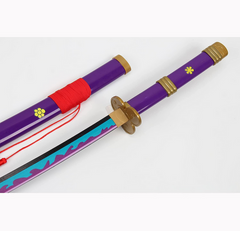Zoro One piece Anime Purple Enma Wooden Katana 104cm
