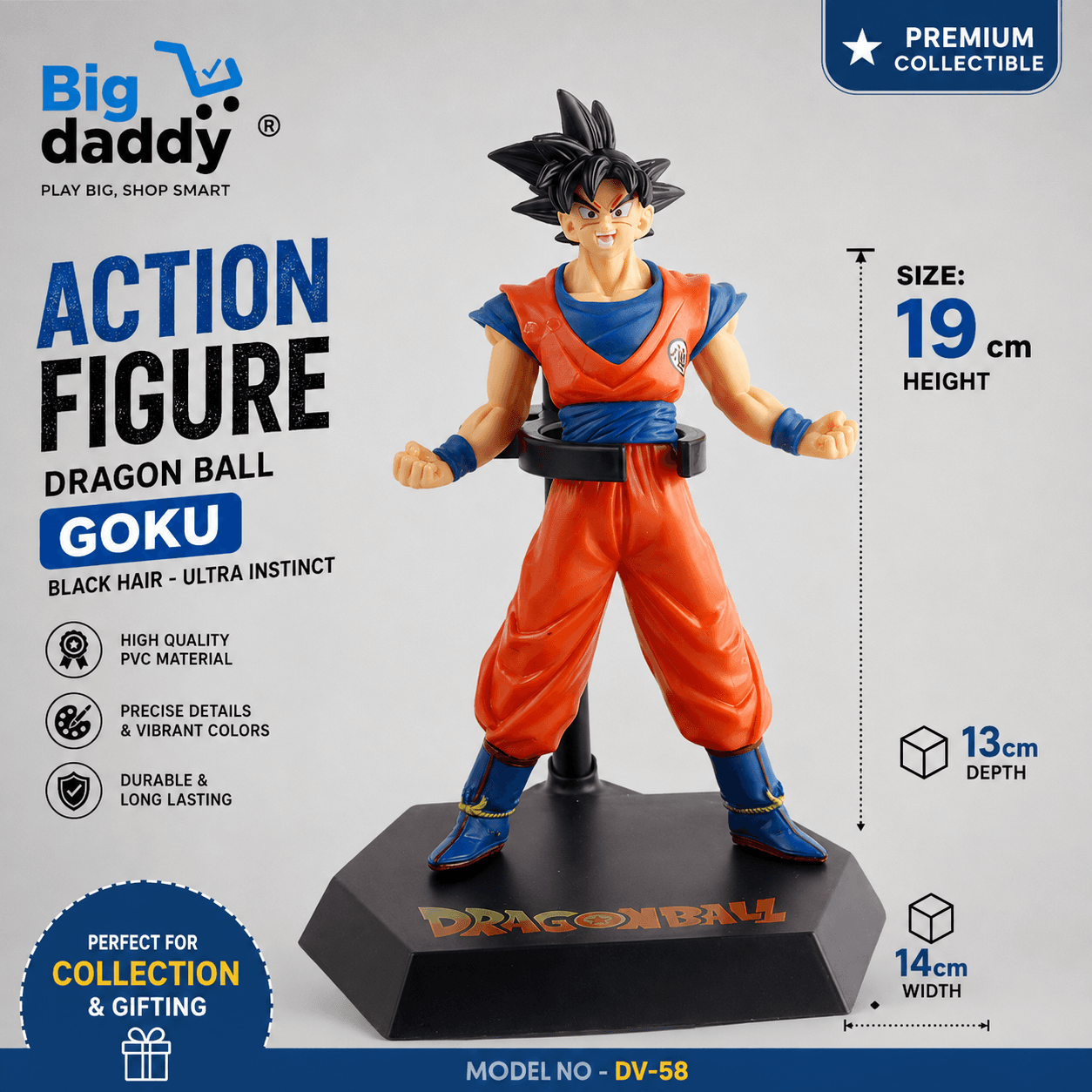 Goku Both Hands Up 19 cm
