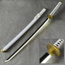 LED Zoro White 104 cm Wooden Katana