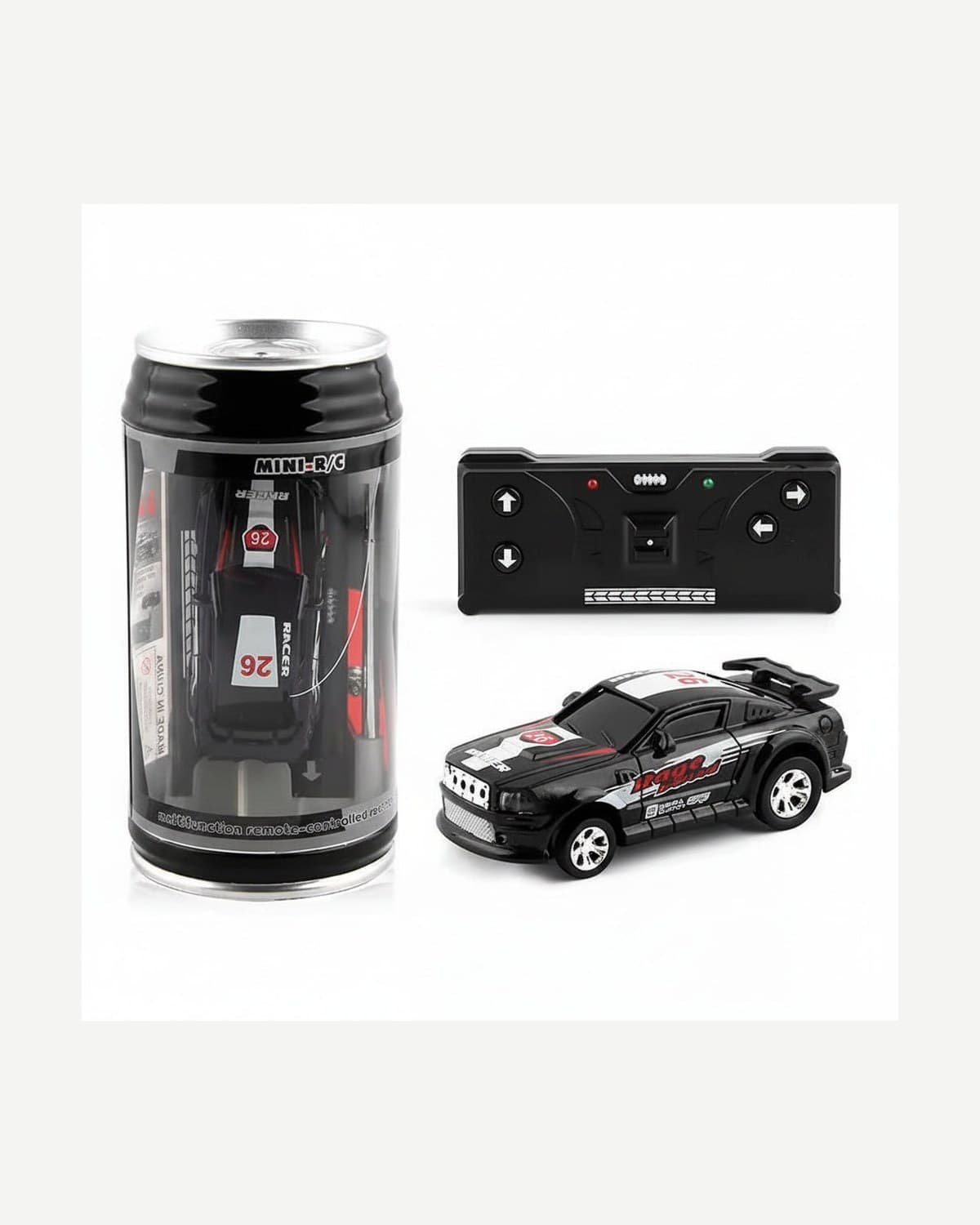 Mini RC Racing Car in Can — Black