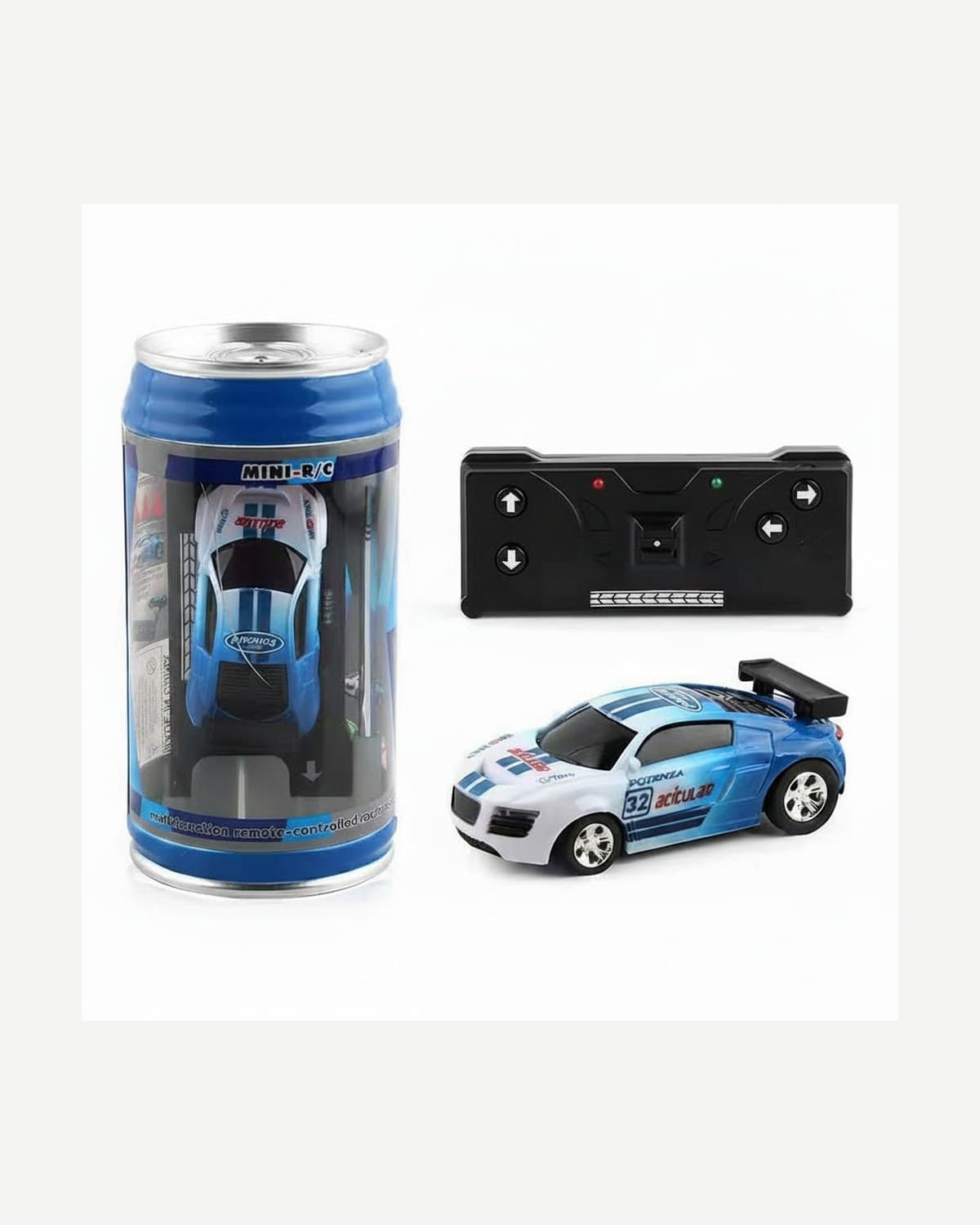 Mini RC Racing Car in Can — Blue