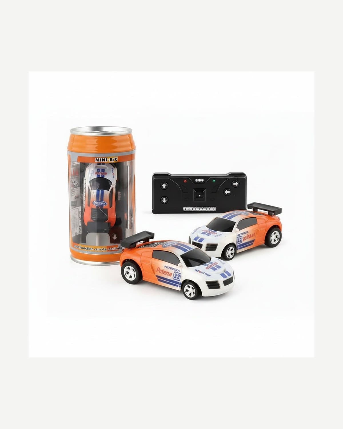 Mini RC Racing Car in Can — Orange