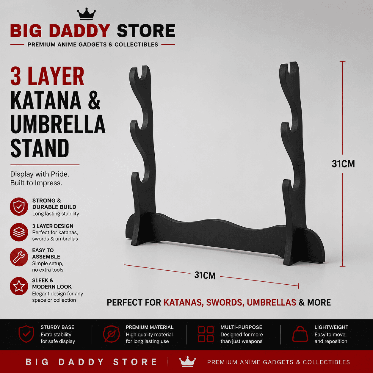 Three-Layer Stand for 104 cm Katana