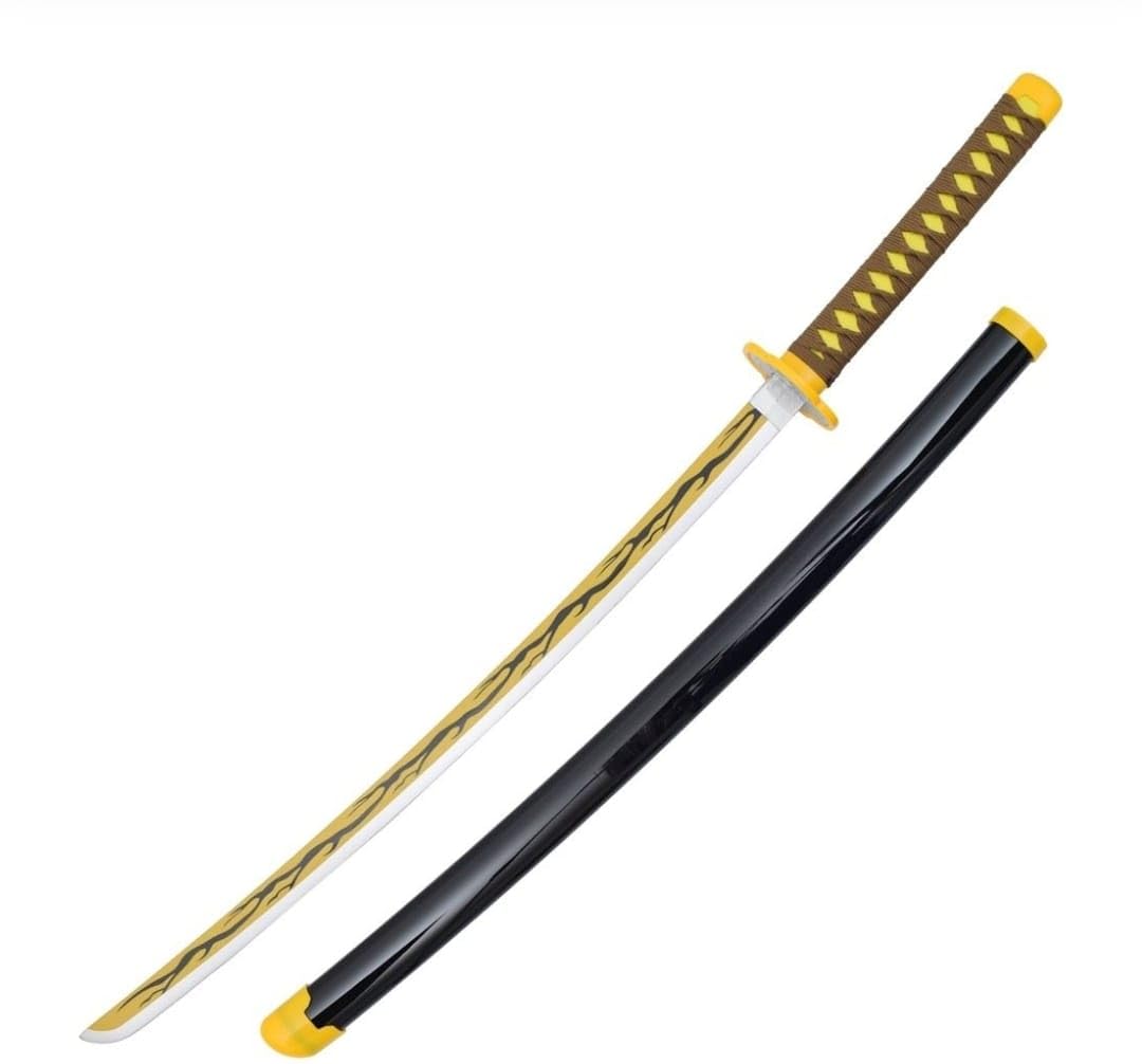 Japanese Katana, Brown and Yellow Wrapped Handle, 104cm