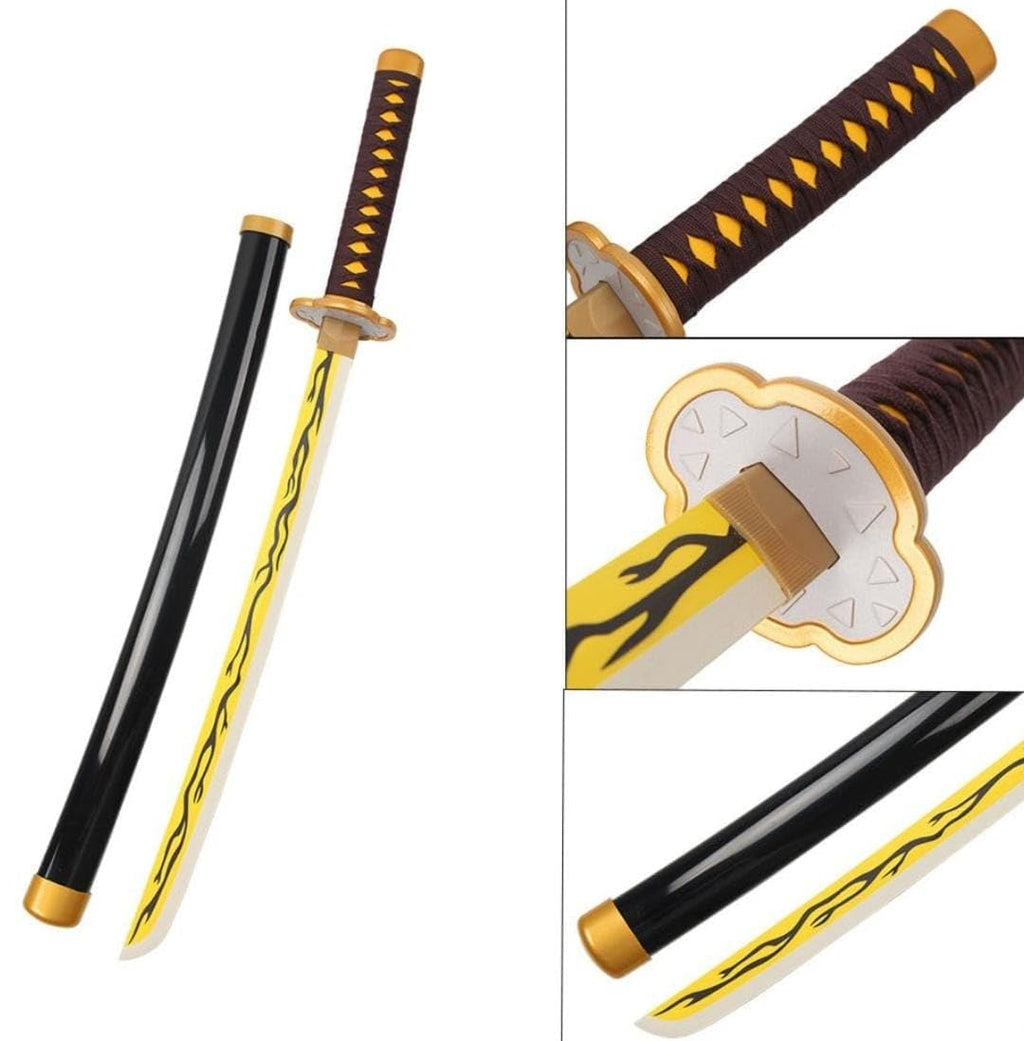 Japanese Katana, Brown and Yellow Wrapped Handle, 104cm