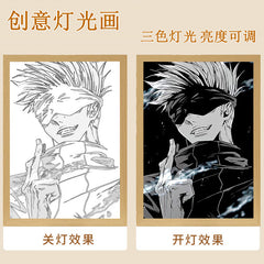 Gojo Jujutsu kaisen Anime Led Light Frame 18×23 (Direct USB Plugin)