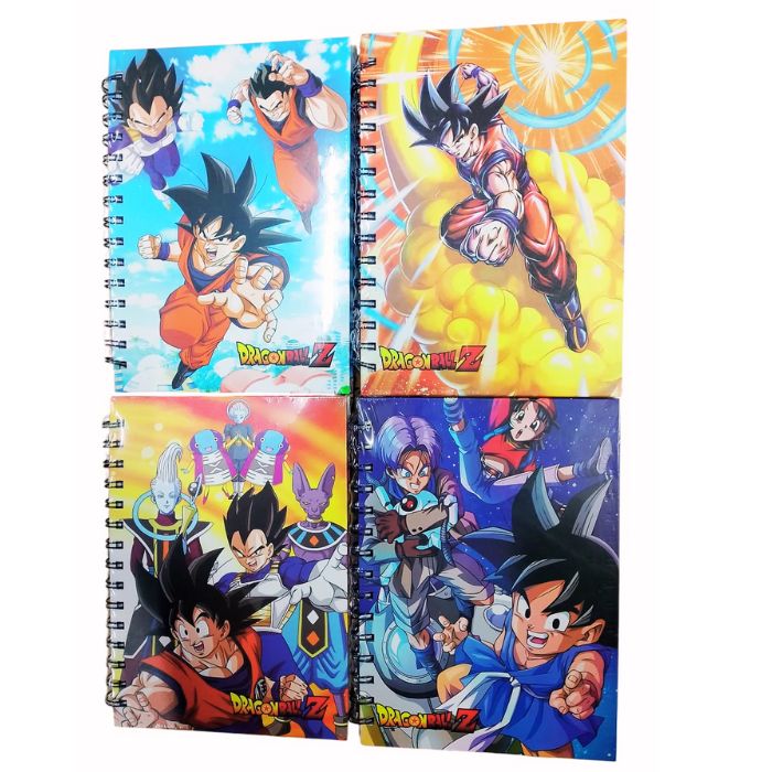 Anibox Spiral Notebooks (Set of 4) – A5 Size Anime Ruled Diary / Notebook