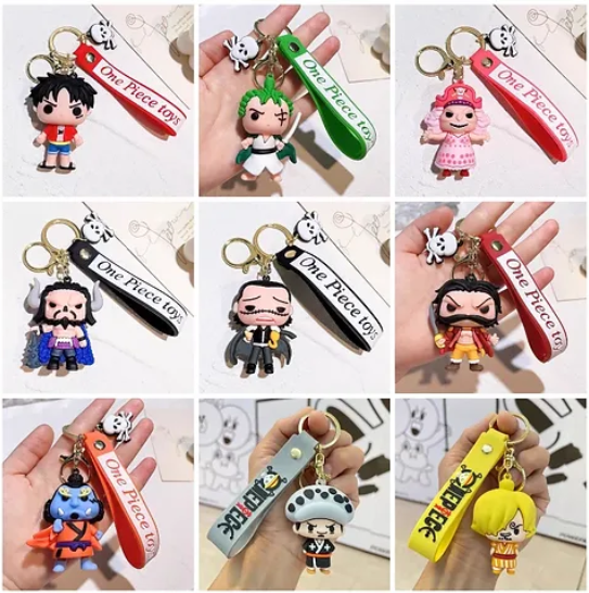 One Piece Anime 8 Design Set 3D Keychain (12 Pieces in Packet)