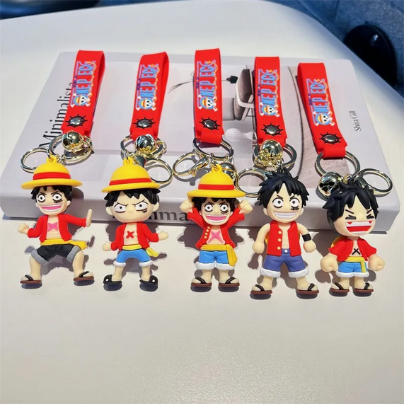 Luffy 4 One Piece Anime Design Set 3D Keychain (12 Pieces in Packet)