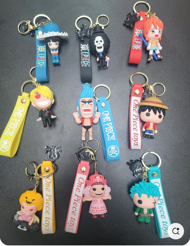 One Piece Anime 8 Design Set 3D Keychain (12 Pieces in Packet)