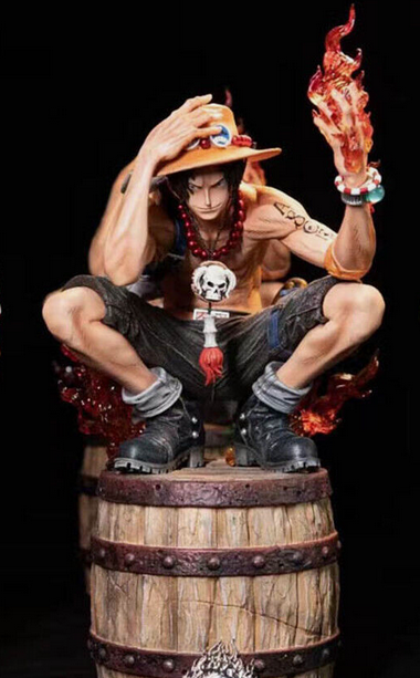 Portgas D. Ace One Piece Anime on Barrel Action Figure- 25cm