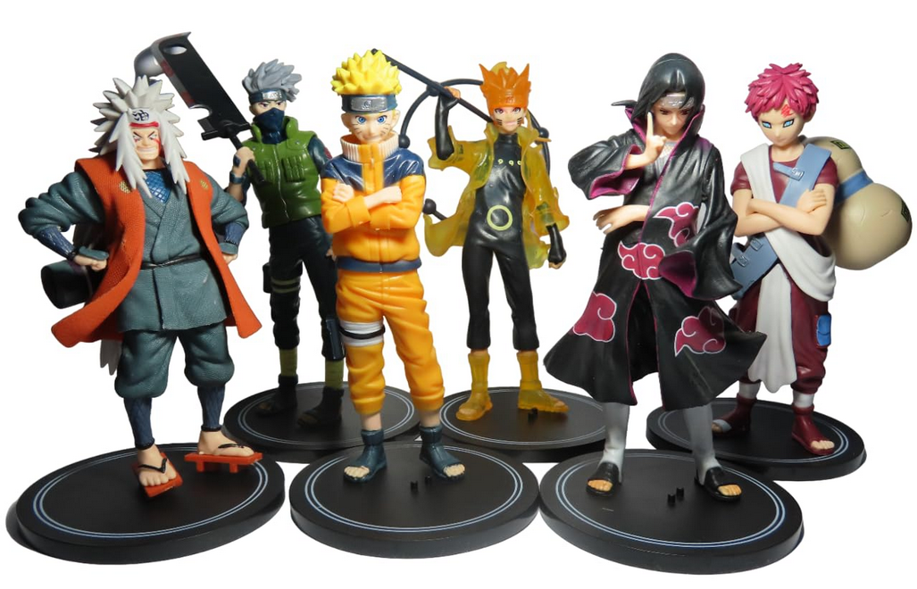 Naruto Anime 6 Characters Action Figure Set- 19cm