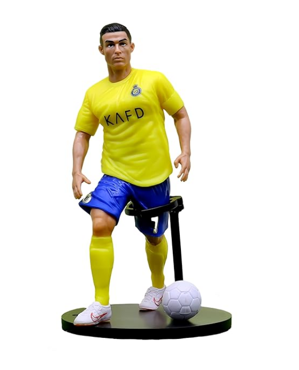 Ronaldo Footballer Yellow Jersey Action Figure- 18cm