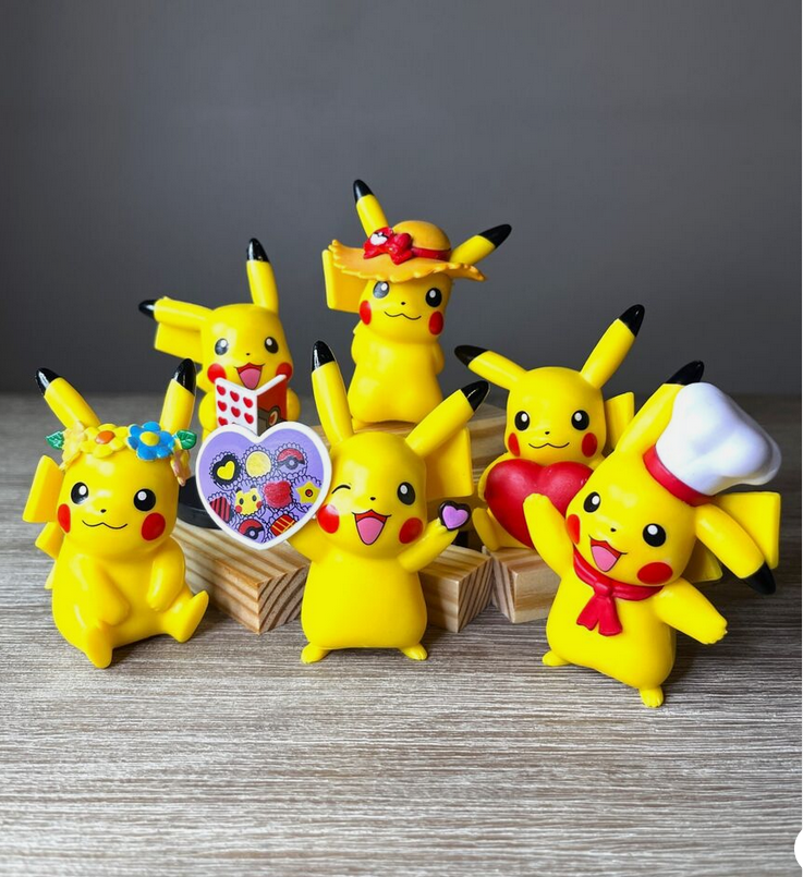 Pikachu 6pcs Set Action Figure-8.5cm