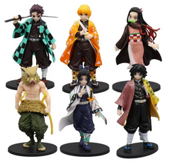 Demon Slayer Anime 6pcs Character Set  Action Figure-15cm