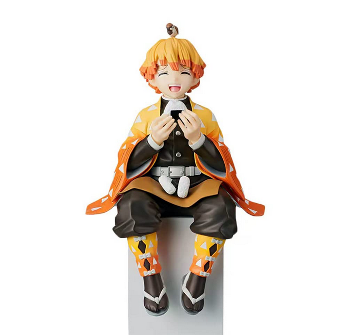 Zenitsu Agatsuma Demon Slayer Anime Sitting Action Figure 15cm