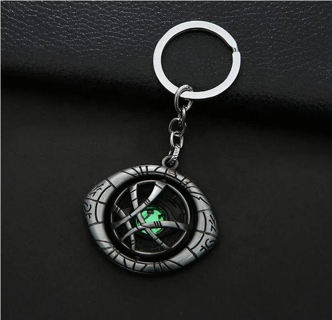 Doctor Strange Eye of Agamotto Marvel Keychain Silver