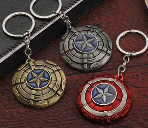 Captain America Star Moving Keychain