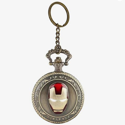 Iron man Pocket Watch Metal Keychain