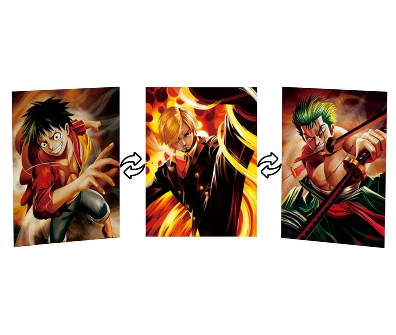 Luffy One Piece Anime 3D Poster (Pack Of 5)