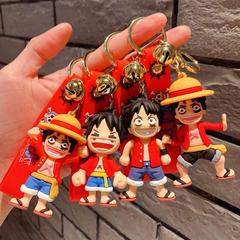 Luffy 4 One Piece Anime Design Set 3D Keychain (12 Pieces in Packet)