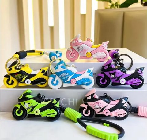 Kuromi cute Bike 3D Keychain (12pcs Packet)