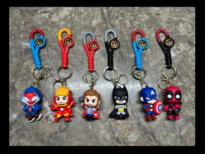 Avengers Rope Strap 3D Keychain (12pcs Packet)