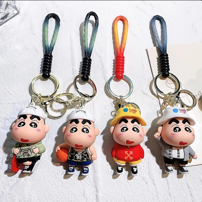 Shin Chan Rope Strap 3D Keychain (12pcs Packet)