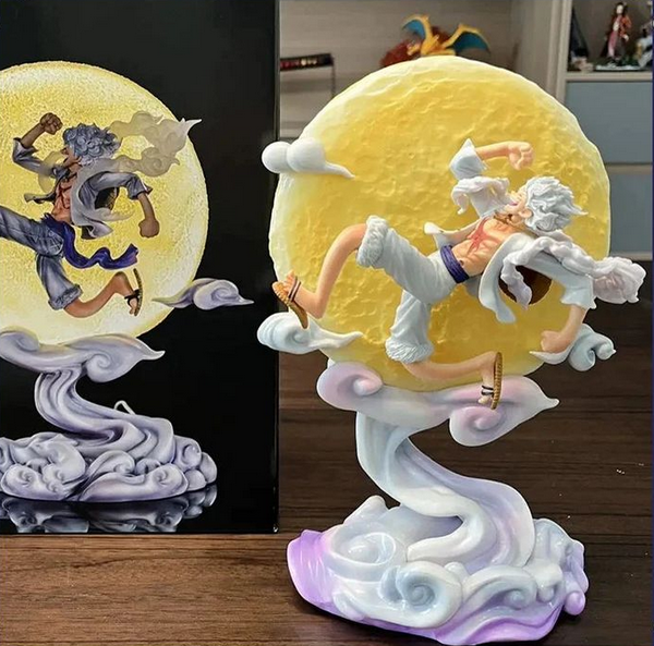 Luffy Gear 5 One piece Anime with Moon Lamp 35cm