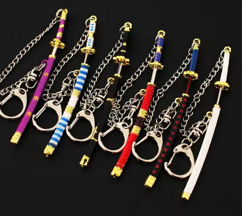 Katana Metal Keychain 9cm Pack of 12