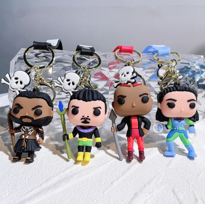 Black Panther 7 Design Set 3D Keychain (12 Pieces in Packet)