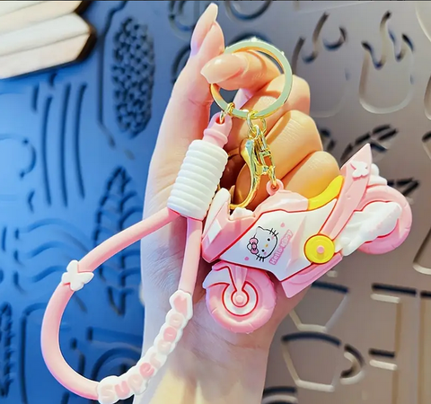 Kuromi cute Bike 3D Keychain (12pcs Packet)