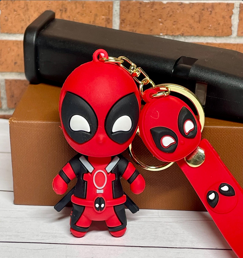 Deadpool  Marvel Action figure 3D Keychain (12pcs Packet)