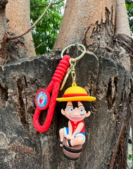 Luffy One Piece Anime Rope Strap 3D Keychain (12pcs Packet) 