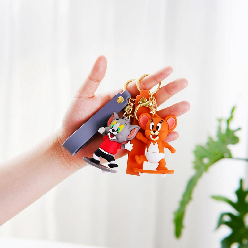 Tom and Jerry Skateboard 3D Keychain (12pcs Packet) 