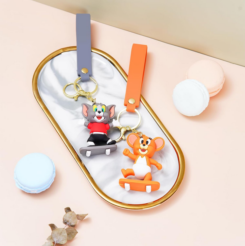Tom and Jerry Skateboard 3D Keychain (12pcs Packet) 