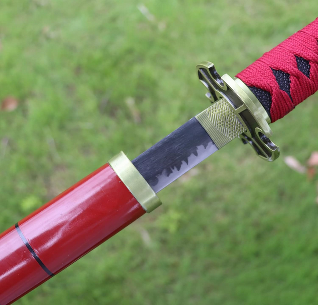 Red Sandai Kiketsu Zoro One piece Anime wooden Katana 104cm