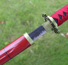 Red Sandai Kiketsu Zoro One piece Anime wooden Katana 104cm