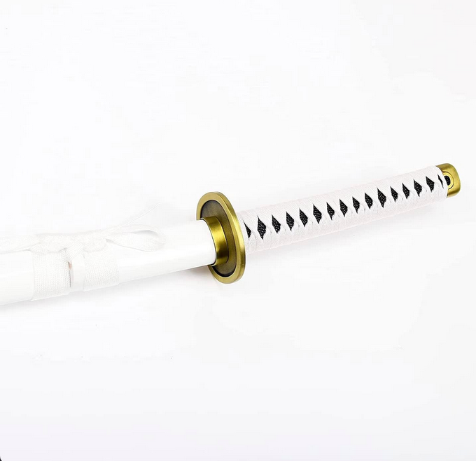 White Wooden Katana, Japanese Style, 104cm