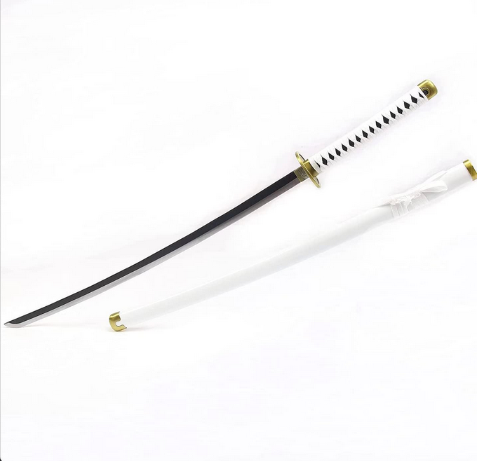 White Wooden Katana, Japanese Style, 104cm