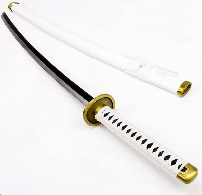 White Wooden Katana, Japanese Style, 104cm