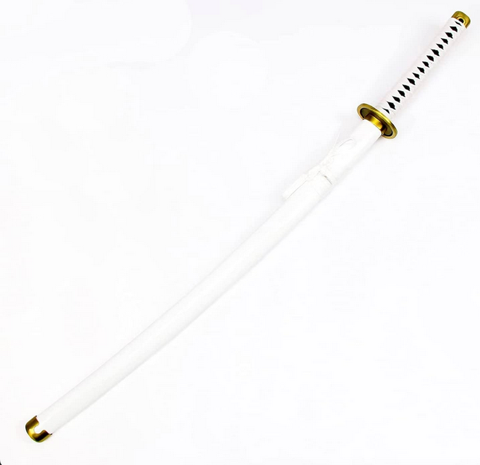 White Wooden Katana, Japanese Style, 104cm
