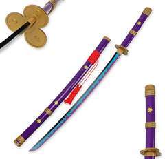 Zoro One piece Anime Purple Enma Wooden Katana 104cm