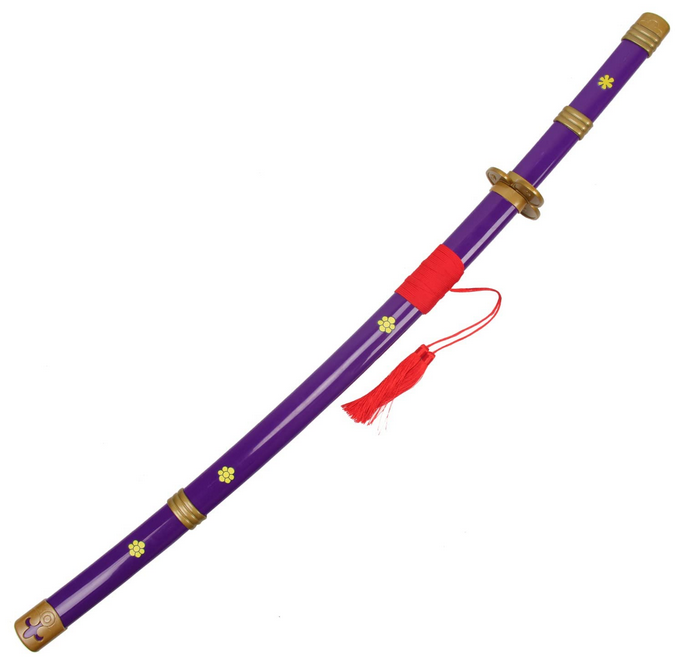 Zoro One piece Anime Purple Enma Wooden Katana 104cm