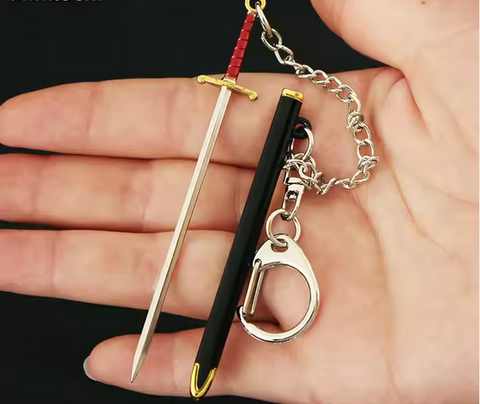 Katana Metal Keychain 9cm Pack of 12